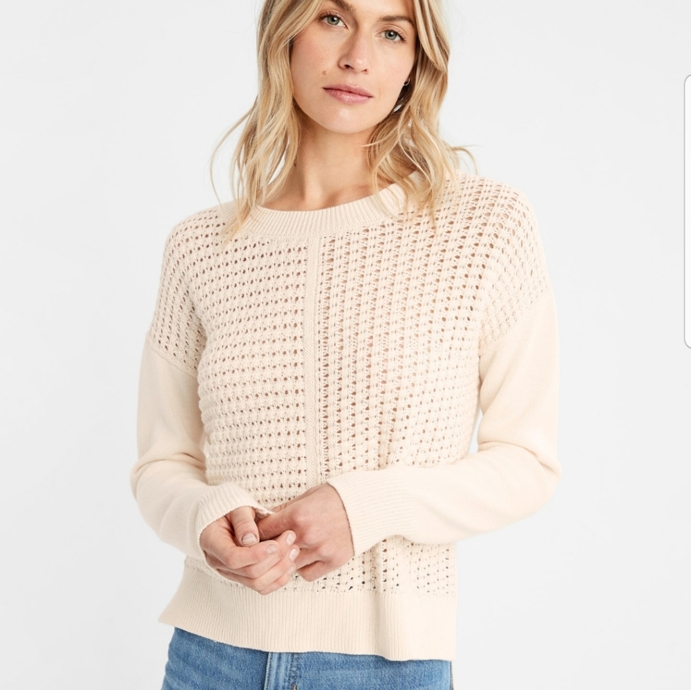 BANANA/REPUBLIC OPEN STITCH SWEATER